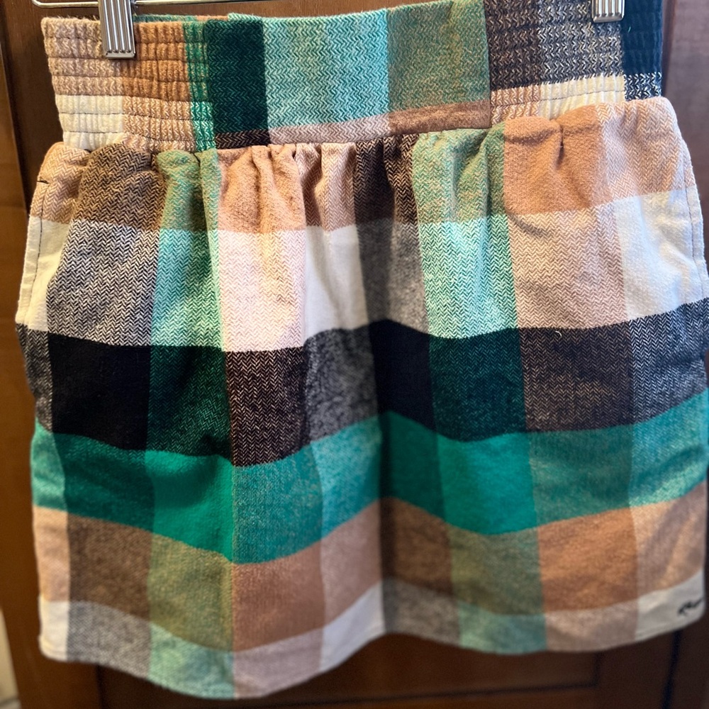 Kavu Multicolor Plaid Skirt